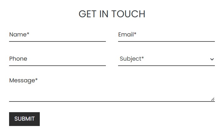 Minimal Contact Form Template
